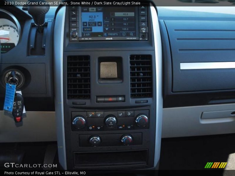 Stone White / Dark Slate Gray/Light Shale 2010 Dodge Grand Caravan SE Hero