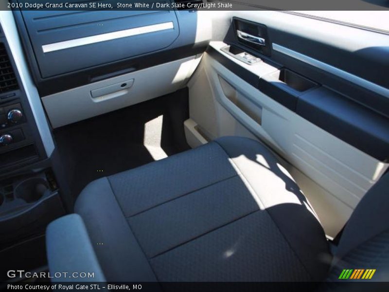 Stone White / Dark Slate Gray/Light Shale 2010 Dodge Grand Caravan SE Hero