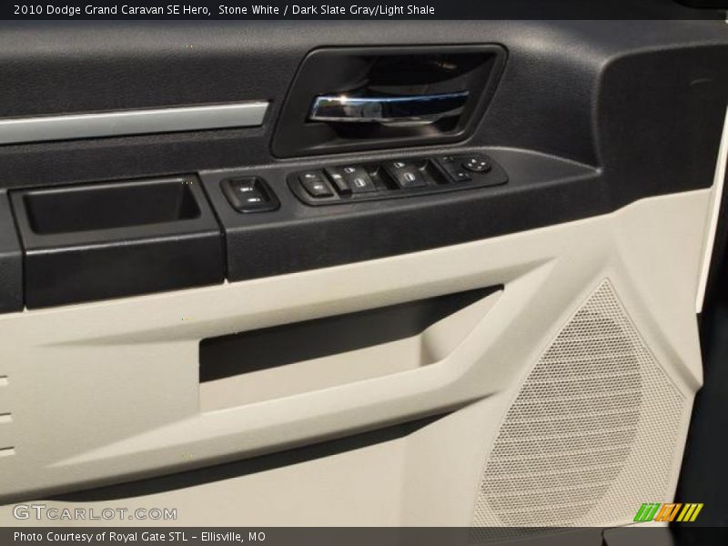 Stone White / Dark Slate Gray/Light Shale 2010 Dodge Grand Caravan SE Hero
