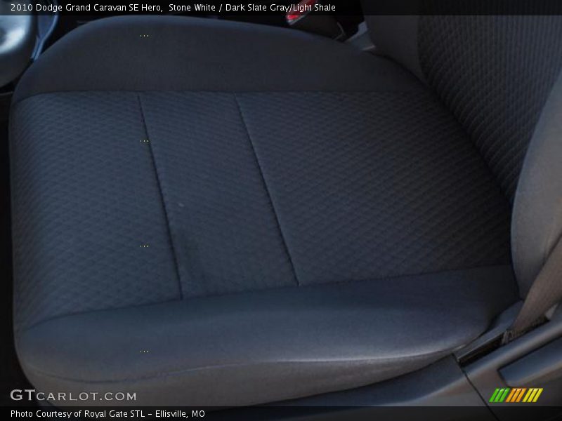 Stone White / Dark Slate Gray/Light Shale 2010 Dodge Grand Caravan SE Hero