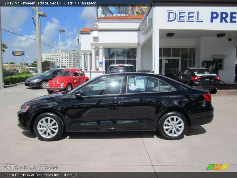 Black / Titan Black 2012 Volkswagen Jetta SE Sedan