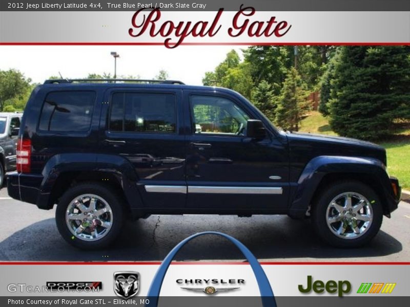 True Blue Pearl / Dark Slate Gray 2012 Jeep Liberty Latitude 4x4