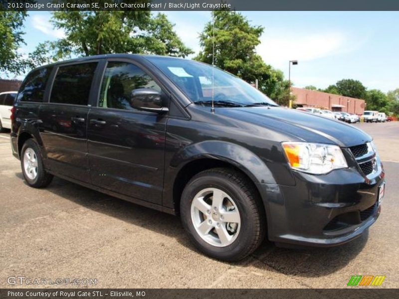 Dark Charcoal Pearl / Black/Light Graystone 2012 Dodge Grand Caravan SE