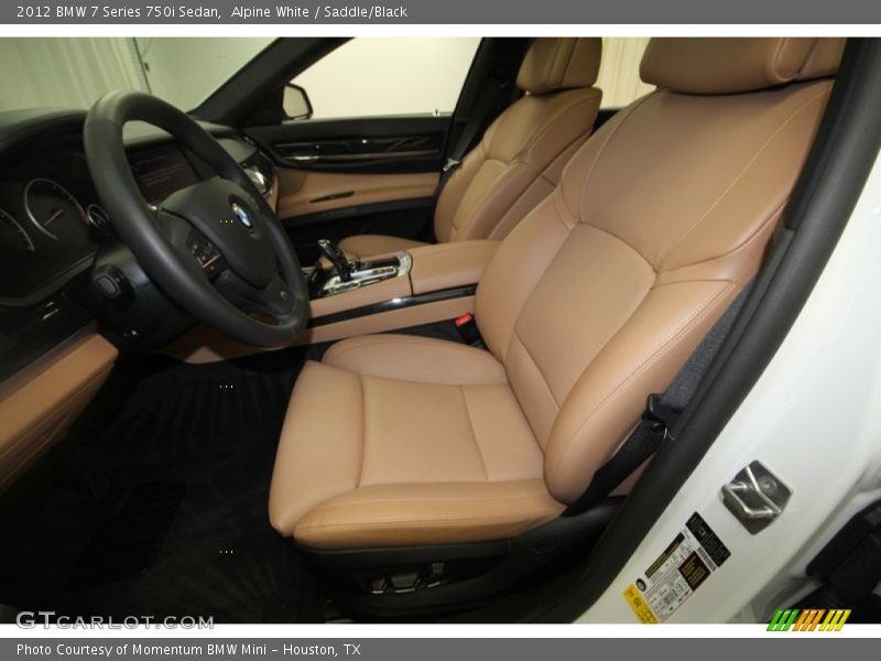 Alpine White / Saddle/Black 2012 BMW 7 Series 750i Sedan