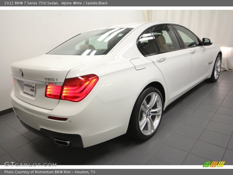 Alpine White / Saddle/Black 2012 BMW 7 Series 750i Sedan