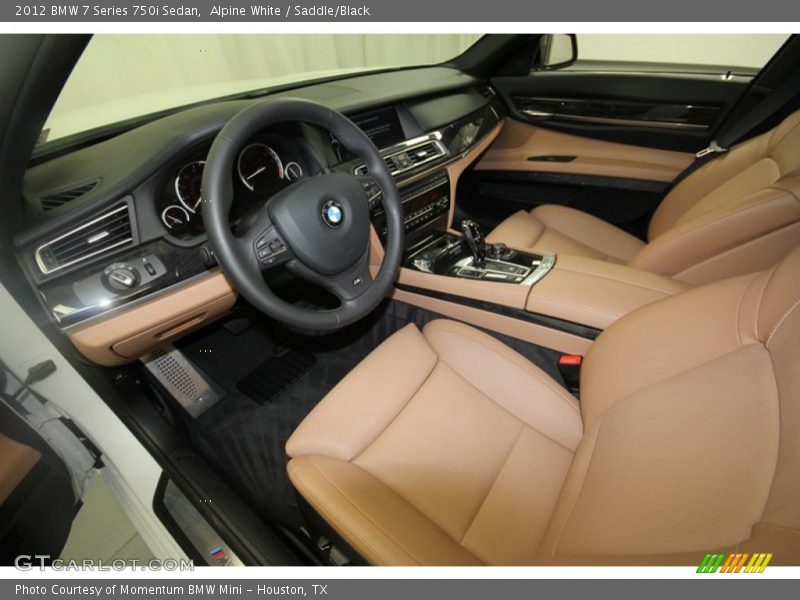 Alpine White / Saddle/Black 2012 BMW 7 Series 750i Sedan