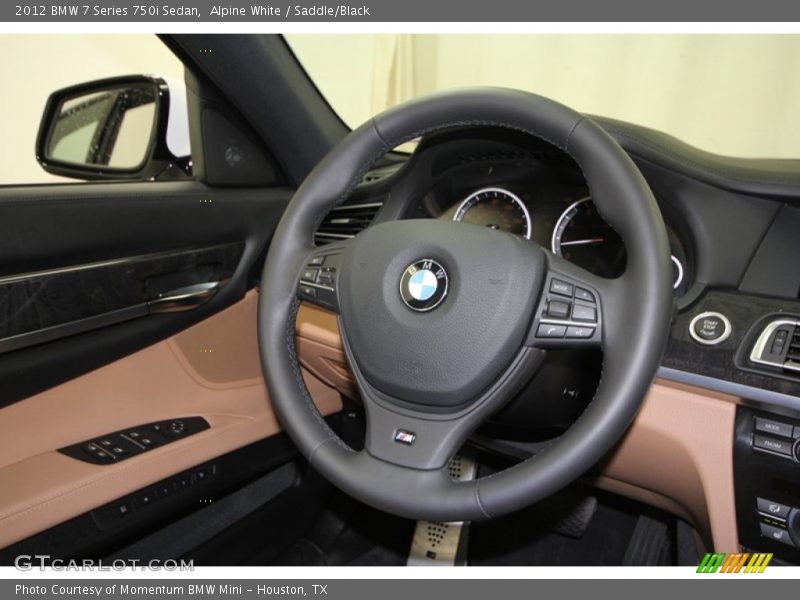 Alpine White / Saddle/Black 2012 BMW 7 Series 750i Sedan
