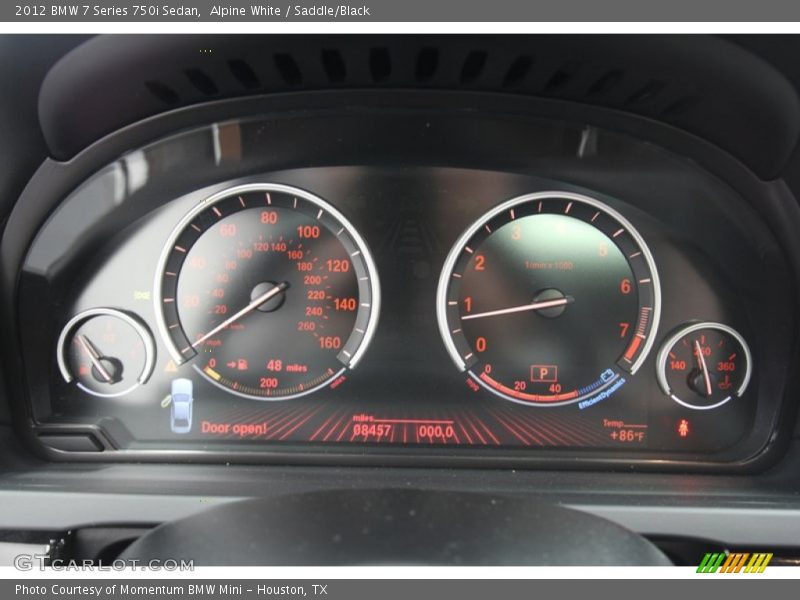 Alpine White / Saddle/Black 2012 BMW 7 Series 750i Sedan