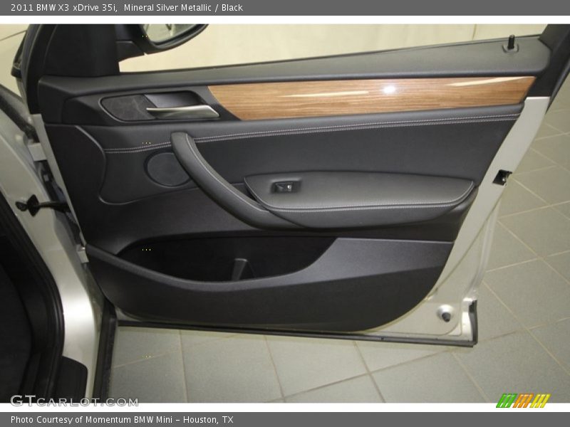 Mineral Silver Metallic / Black 2011 BMW X3 xDrive 35i