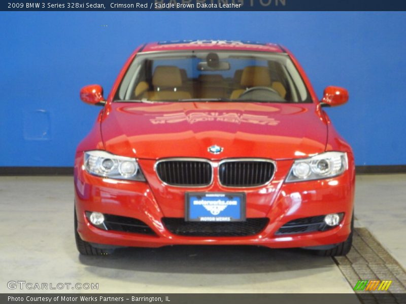 Crimson Red / Saddle Brown Dakota Leather 2009 BMW 3 Series 328xi Sedan