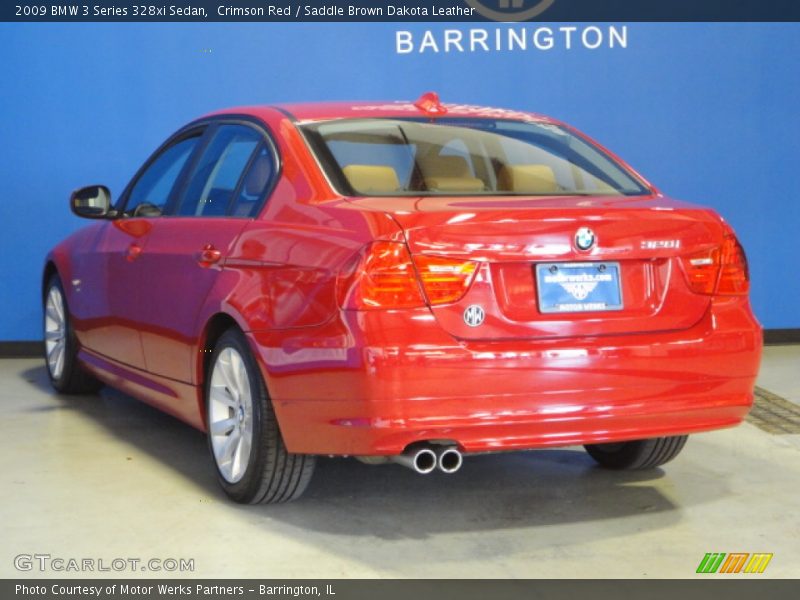 Crimson Red / Saddle Brown Dakota Leather 2009 BMW 3 Series 328xi Sedan
