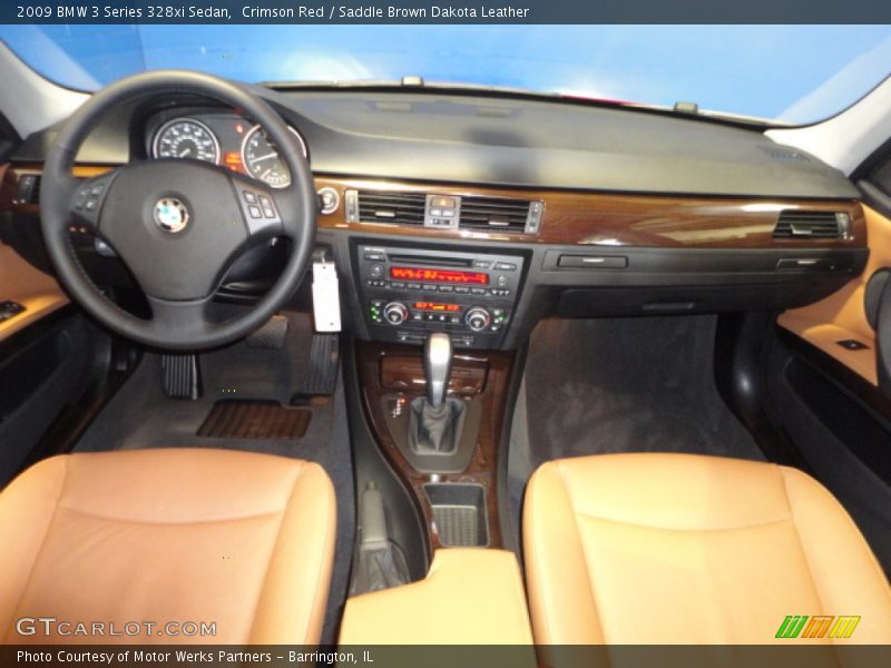 Crimson Red / Saddle Brown Dakota Leather 2009 BMW 3 Series 328xi Sedan