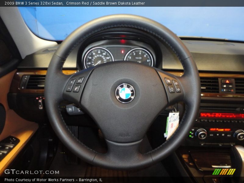 Crimson Red / Saddle Brown Dakota Leather 2009 BMW 3 Series 328xi Sedan