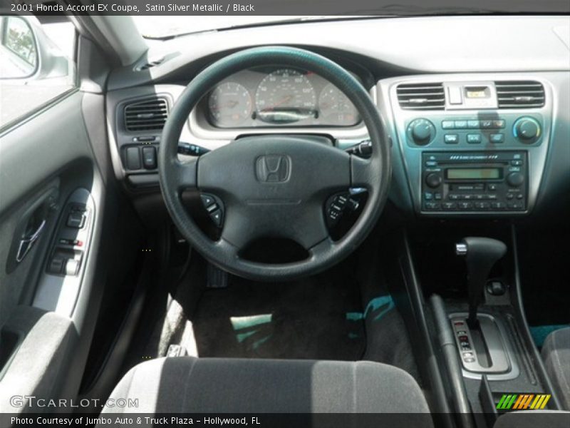 Satin Silver Metallic / Black 2001 Honda Accord EX Coupe