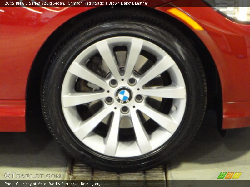 Crimson Red / Saddle Brown Dakota Leather 2009 BMW 3 Series 328xi Sedan