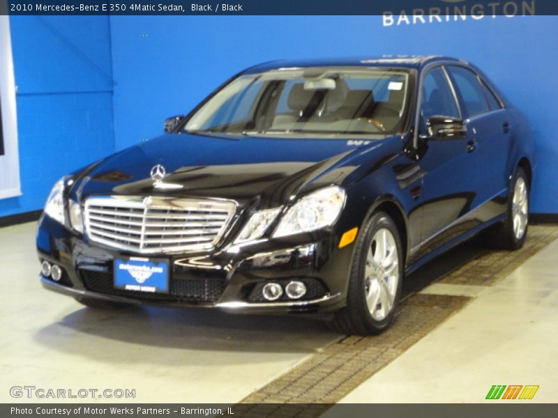 Black / Black 2010 Mercedes-Benz E 350 4Matic Sedan