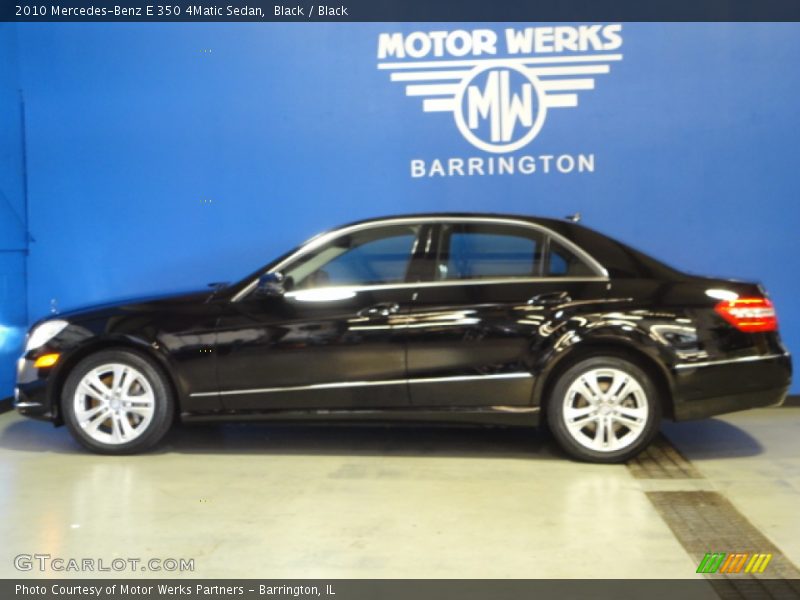 Black / Black 2010 Mercedes-Benz E 350 4Matic Sedan