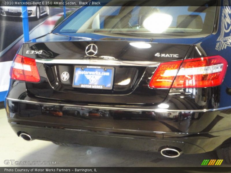 Black / Black 2010 Mercedes-Benz E 350 4Matic Sedan