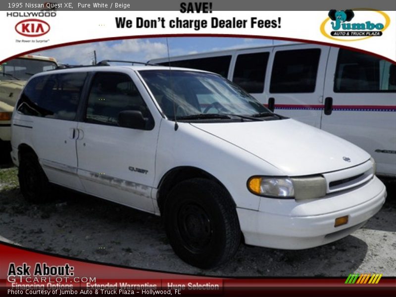 Pure White / Beige 1995 Nissan Quest XE