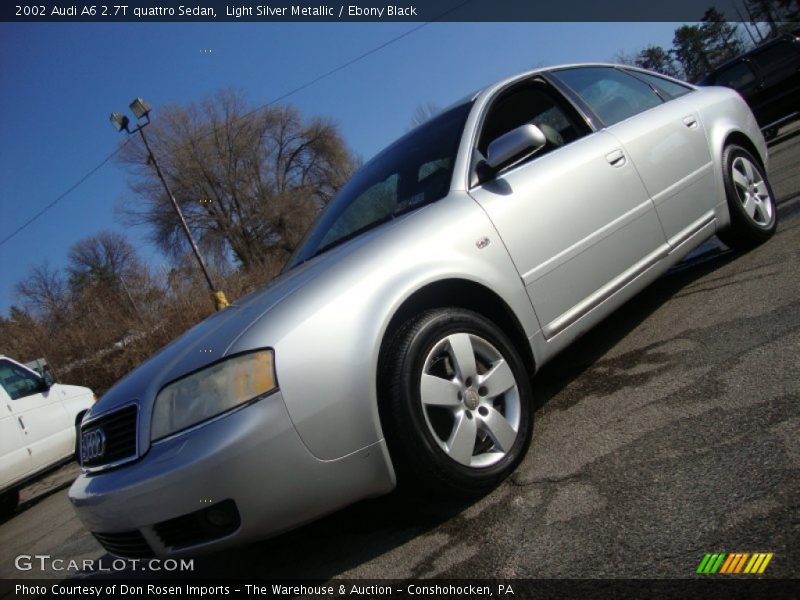 Light Silver Metallic / Ebony Black 2002 Audi A6 2.7T quattro Sedan