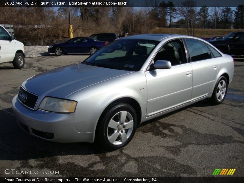 Light Silver Metallic / Ebony Black 2002 Audi A6 2.7T quattro Sedan