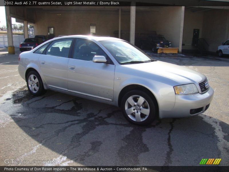 Light Silver Metallic / Ebony Black 2002 Audi A6 2.7T quattro Sedan