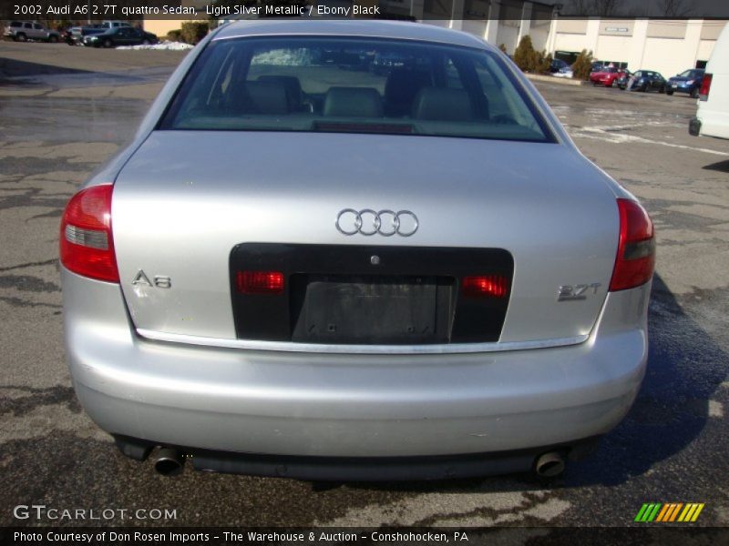 Light Silver Metallic / Ebony Black 2002 Audi A6 2.7T quattro Sedan