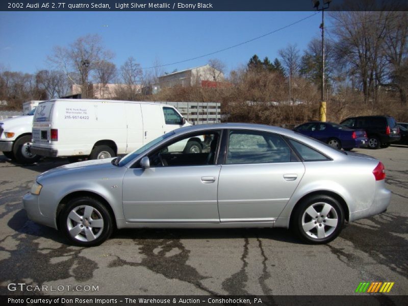 Light Silver Metallic / Ebony Black 2002 Audi A6 2.7T quattro Sedan