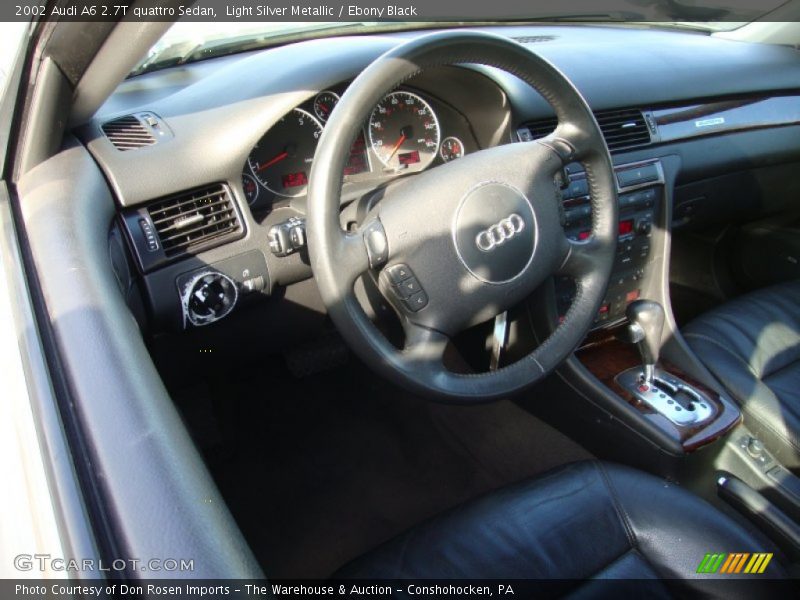 Light Silver Metallic / Ebony Black 2002 Audi A6 2.7T quattro Sedan