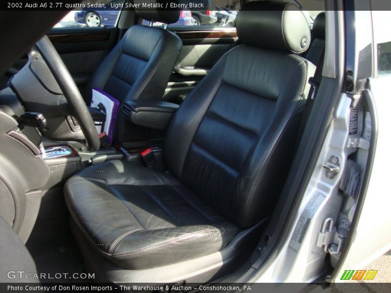 Light Silver Metallic / Ebony Black 2002 Audi A6 2.7T quattro Sedan