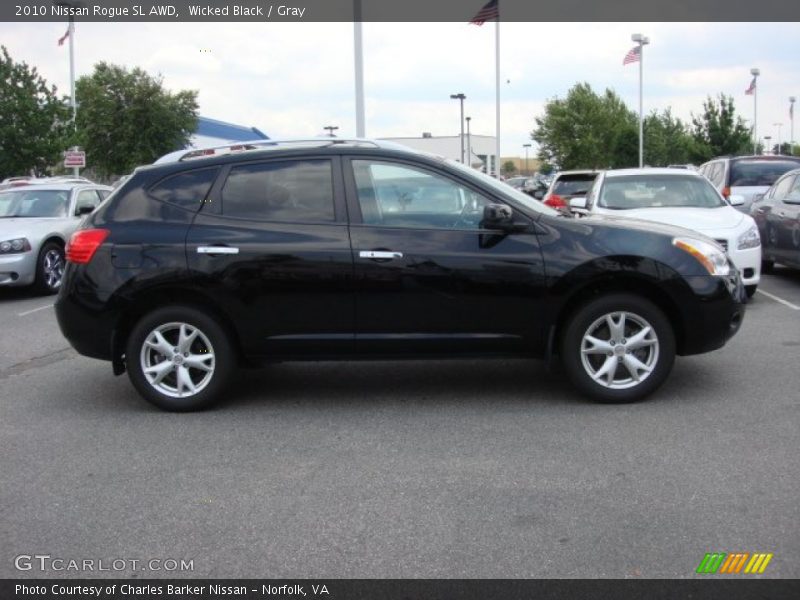 Wicked Black / Gray 2010 Nissan Rogue SL AWD
