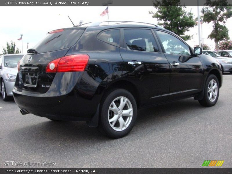 Wicked Black / Gray 2010 Nissan Rogue SL AWD