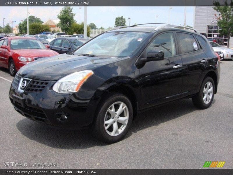 Wicked Black / Gray 2010 Nissan Rogue SL AWD