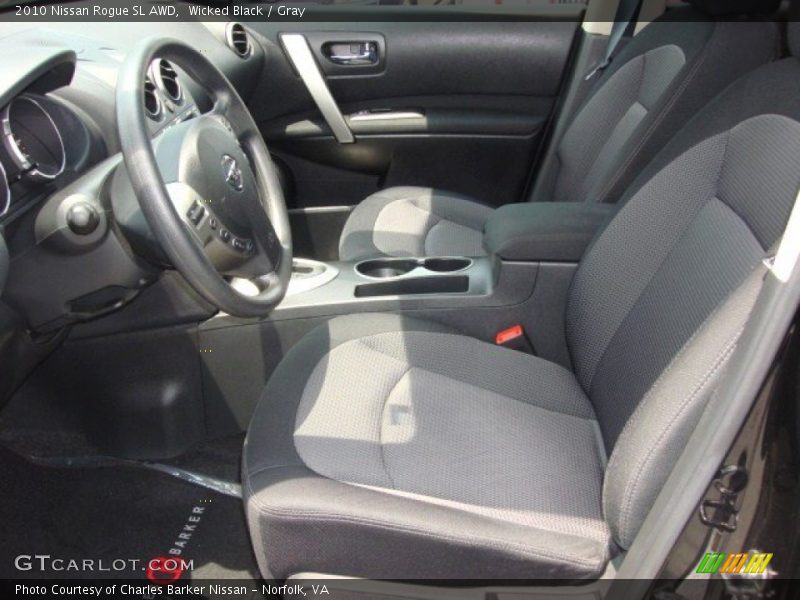 Wicked Black / Gray 2010 Nissan Rogue SL AWD