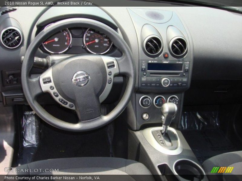 Wicked Black / Gray 2010 Nissan Rogue SL AWD