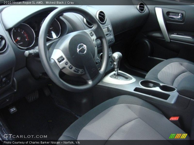 Wicked Black / Gray 2010 Nissan Rogue SL AWD