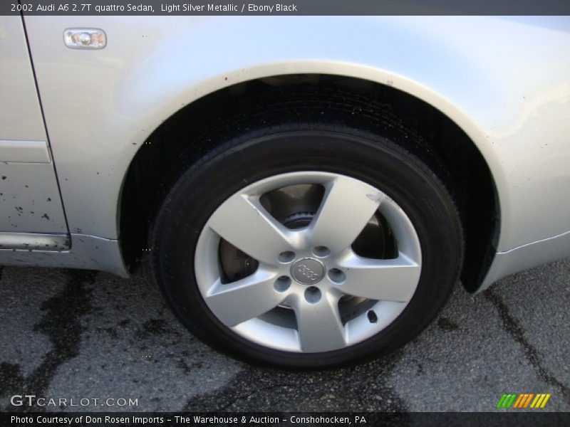 Light Silver Metallic / Ebony Black 2002 Audi A6 2.7T quattro Sedan