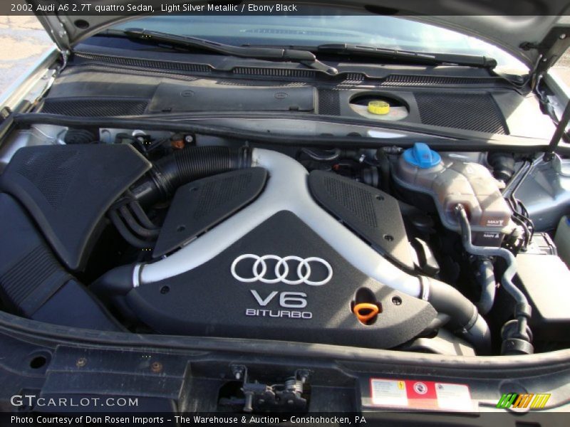 Light Silver Metallic / Ebony Black 2002 Audi A6 2.7T quattro Sedan