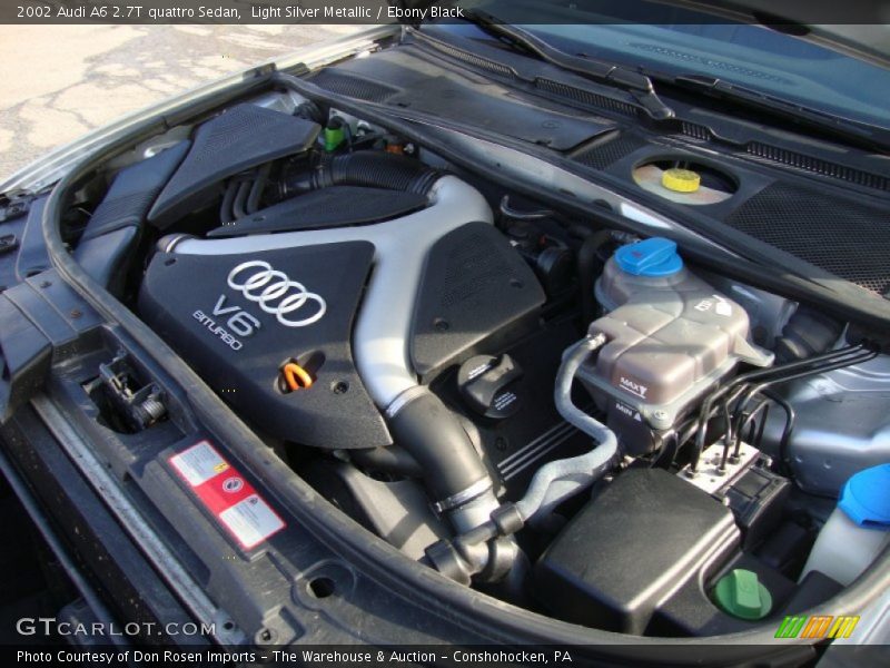 Light Silver Metallic / Ebony Black 2002 Audi A6 2.7T quattro Sedan