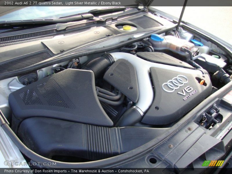 Light Silver Metallic / Ebony Black 2002 Audi A6 2.7T quattro Sedan