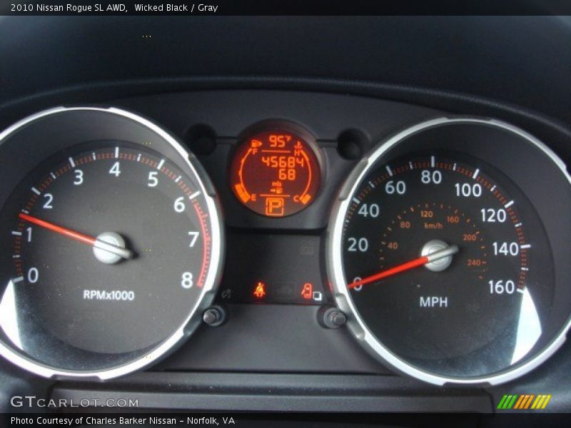 Wicked Black / Gray 2010 Nissan Rogue SL AWD