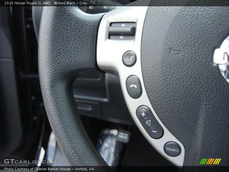 Wicked Black / Gray 2010 Nissan Rogue SL AWD