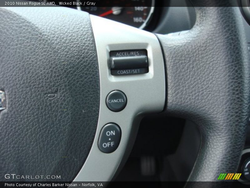 Wicked Black / Gray 2010 Nissan Rogue SL AWD