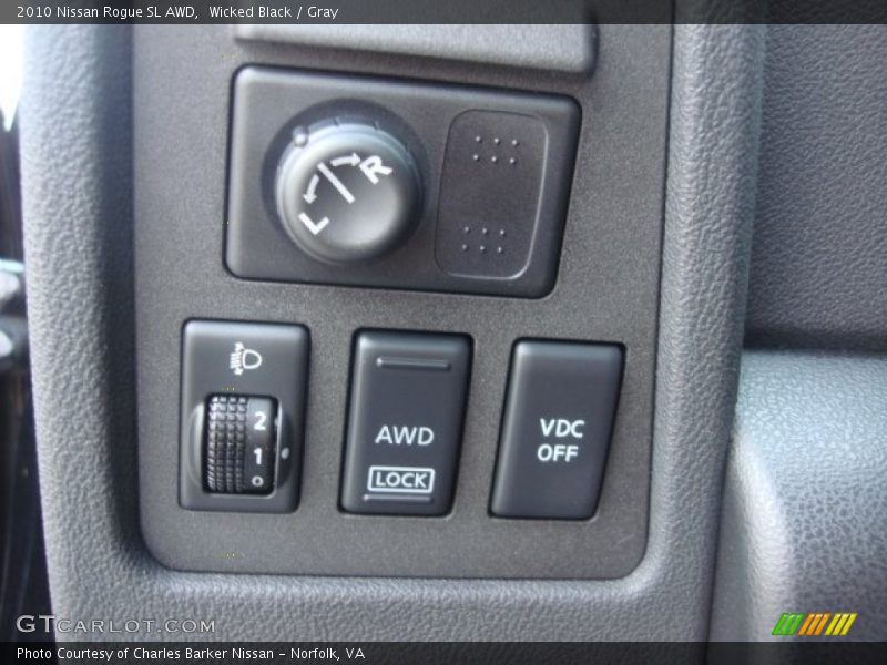 Wicked Black / Gray 2010 Nissan Rogue SL AWD