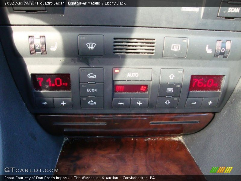 Light Silver Metallic / Ebony Black 2002 Audi A6 2.7T quattro Sedan