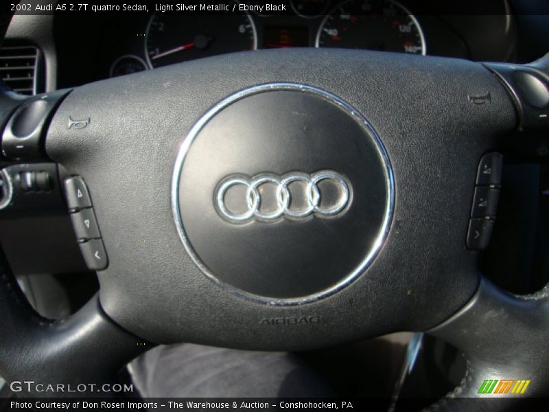 Light Silver Metallic / Ebony Black 2002 Audi A6 2.7T quattro Sedan