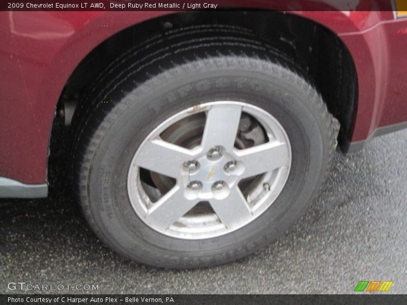 Deep Ruby Red Metallic / Light Gray 2009 Chevrolet Equinox LT AWD