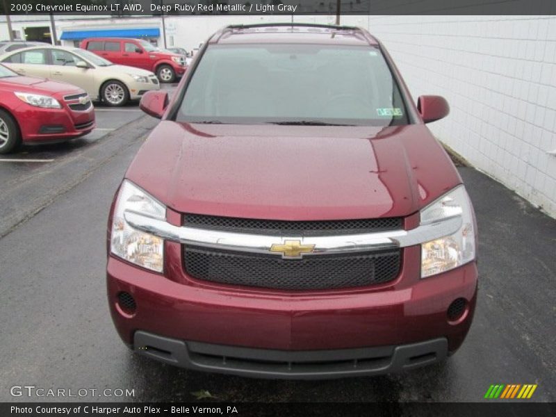 Deep Ruby Red Metallic / Light Gray 2009 Chevrolet Equinox LT AWD