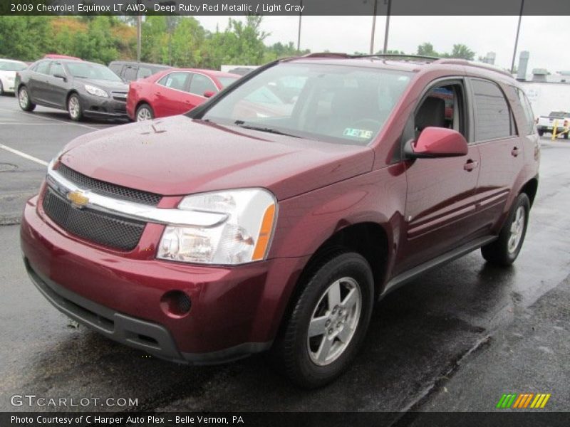 Deep Ruby Red Metallic / Light Gray 2009 Chevrolet Equinox LT AWD