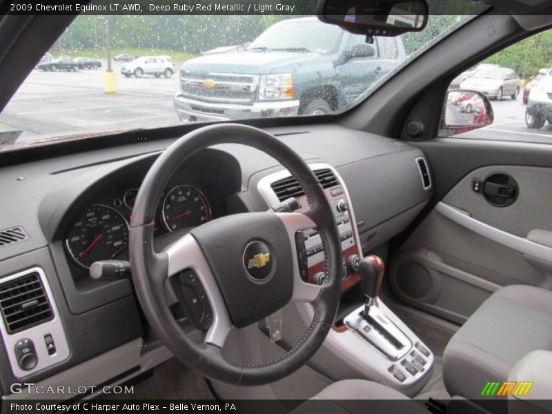 Deep Ruby Red Metallic / Light Gray 2009 Chevrolet Equinox LT AWD